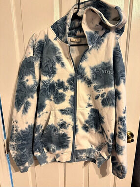Comfrt Tie-Dye Hooded Minimalist Zip Up Jacket Size Medium